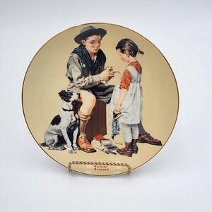Vintage 1985 A Helping Hand Collectors Plate Norman Rockwell Gentle Memories